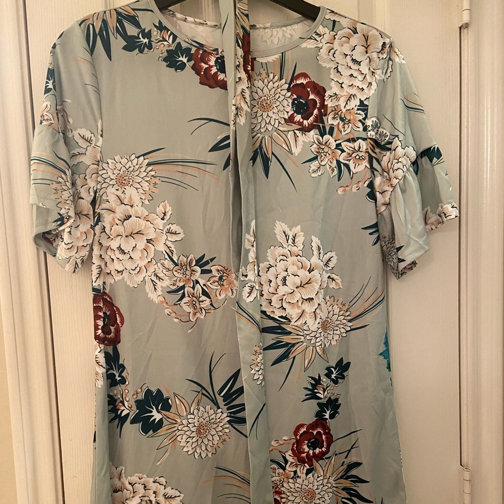 Light green floral dress